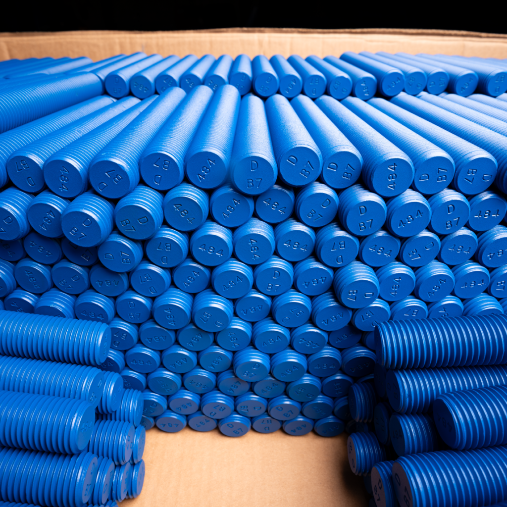 Blue Xylan Coated B7 All Thread Studs 